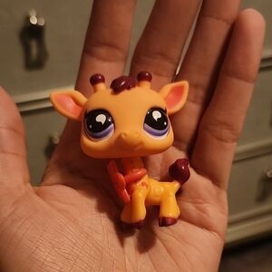 LPS littlest pet shop Adorable Orange Giraffe Toy